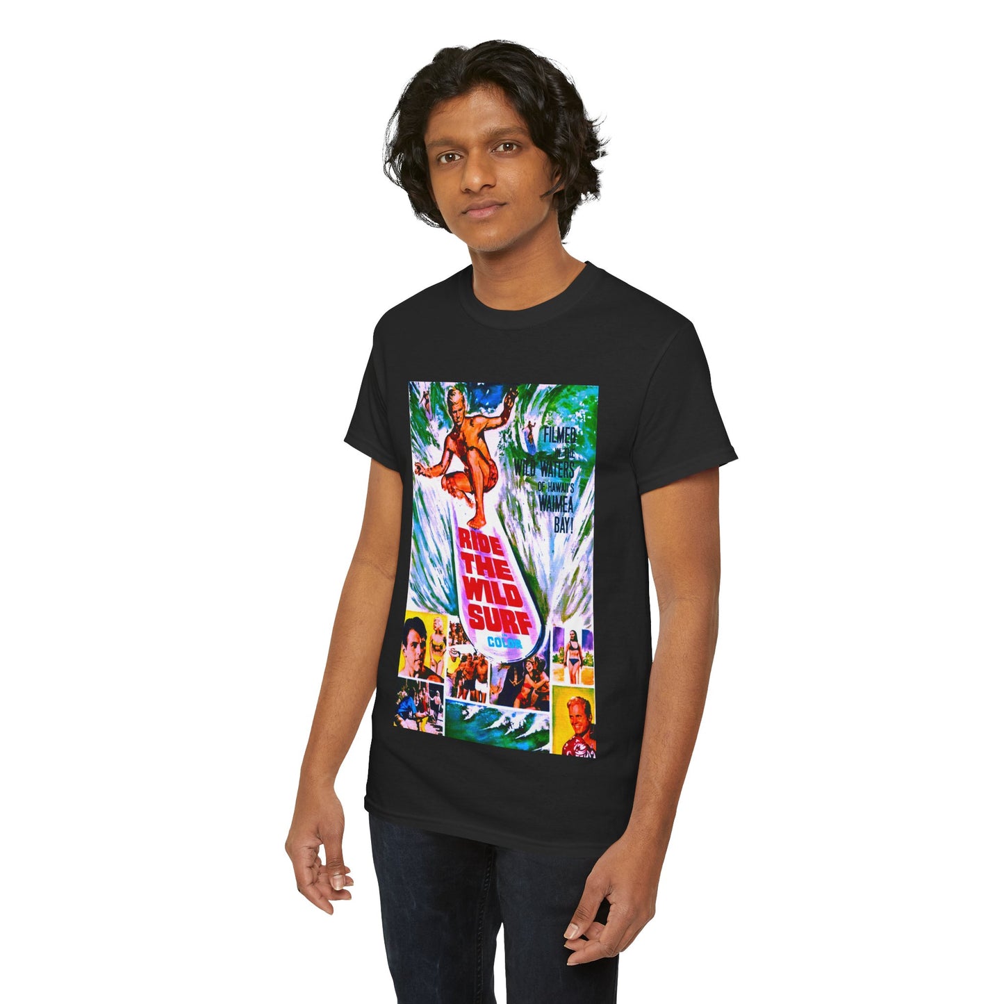 Ride The Wild Surf T-shirt - Retro Au Go Go