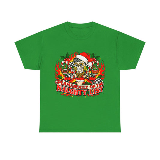 Naughty List Christmas T-shirt - Retro Au Go Go