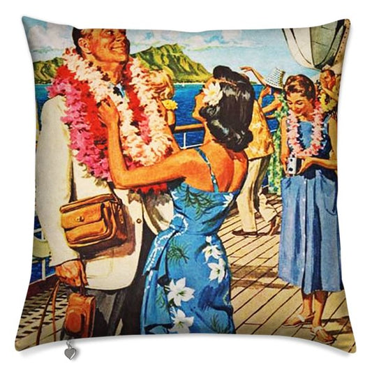Aloha Vacation Lei Cushion Cover