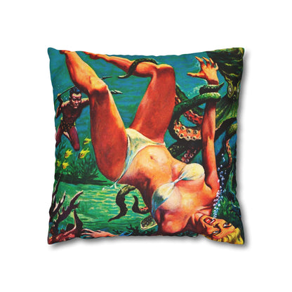 Diver In Danger Cushion Cover - Retro Au Go Go