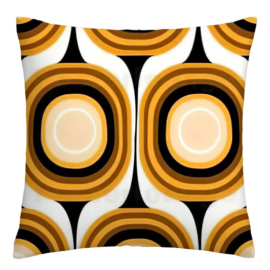 Amber Black Geometric Cushion Cover