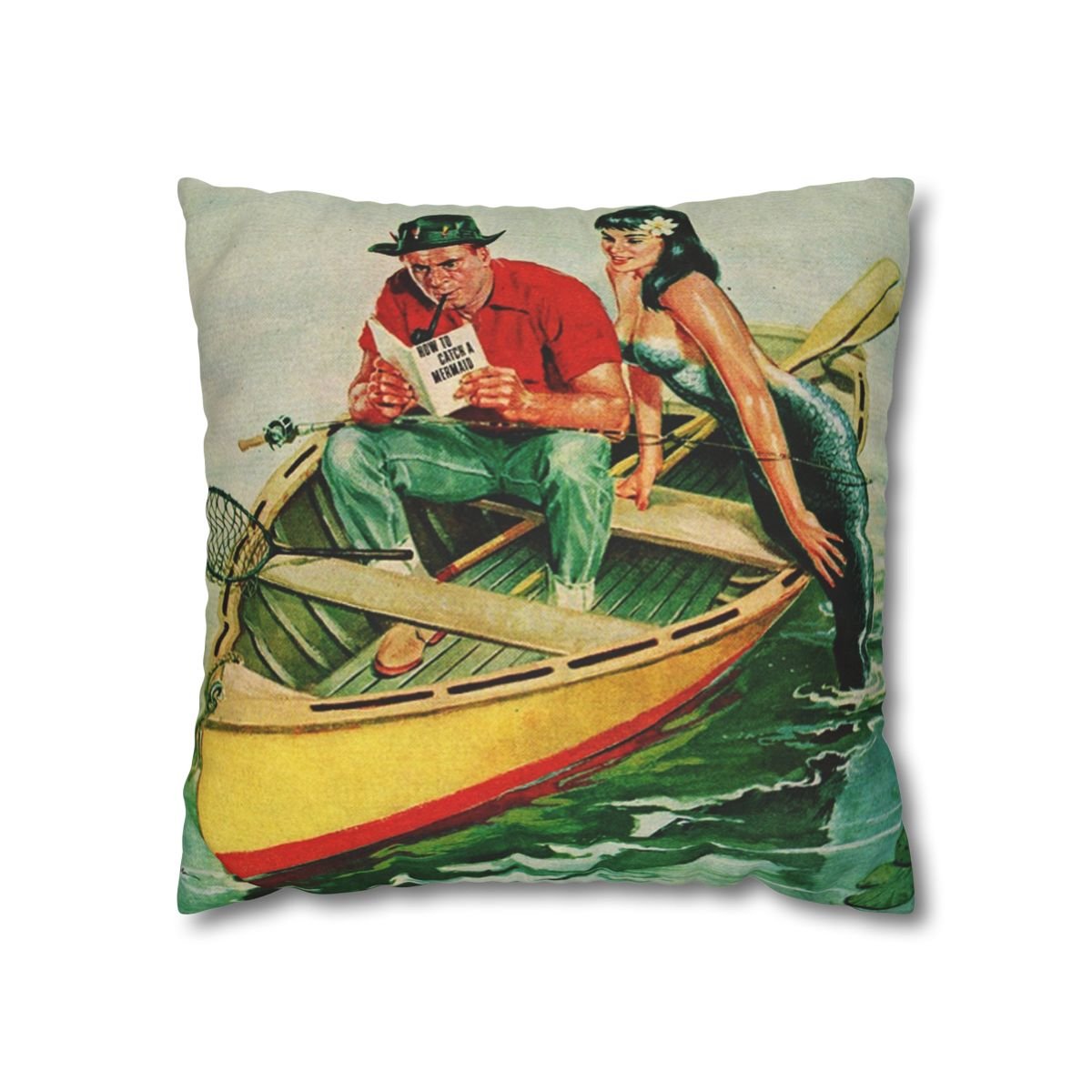 How To Catch A Mermaid Cushion Cover - Retro Au Go Go