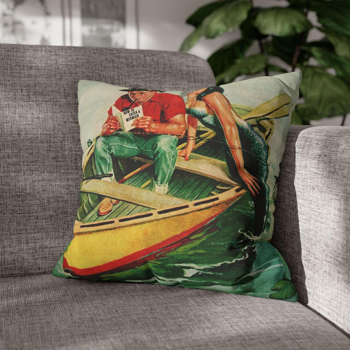 How To Catch A Mermaid Cushion Cover - Retro Au Go Go