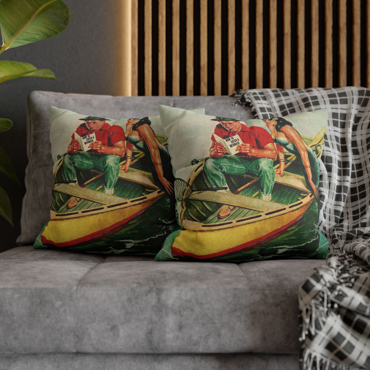 How To Catch A Mermaid Cushion Cover - Retro Au Go Go