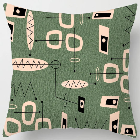 Atomic Olive Green Cushion Cover