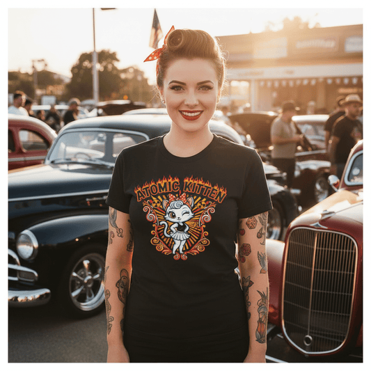 Atomic Kitten Womens T-Shirt - Retro Au Go Go