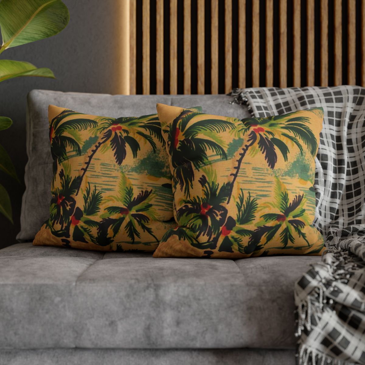Vintage Hawaiian Cushion Cover
