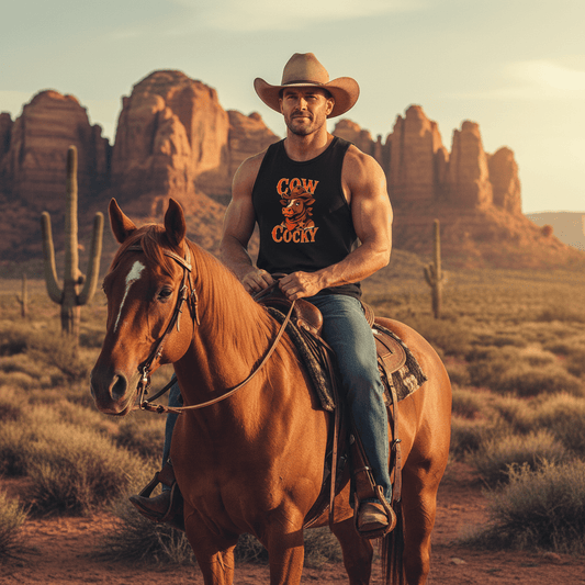 Cow Cocky Tank - Retro Au Go Go