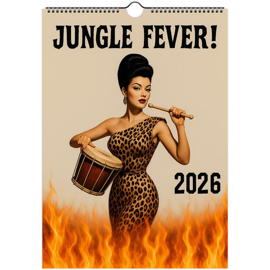 Jungle Fever 2026 Retro Wall Calendar - Retro Au Go Go